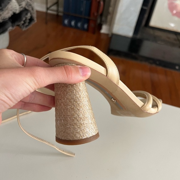 Worn once Sam Edelman Kia Block sandal, Eggshell leather - Picture 4 of 5